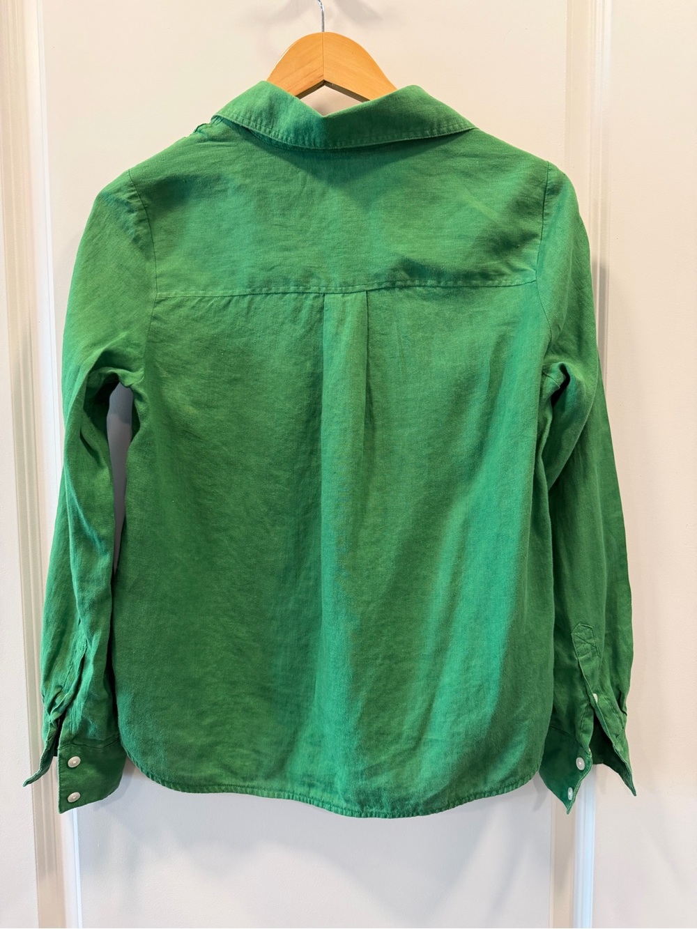 Boden Emerald Green Linen Button-Down Shirt - Picture 3 of 4